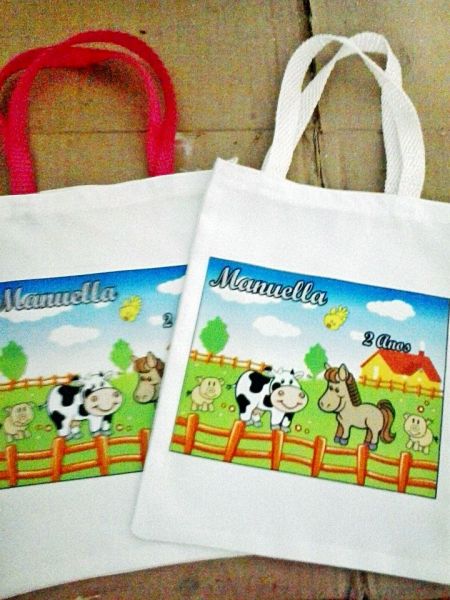 Sacolas Tecido Poliester 30x40 Personalizadas