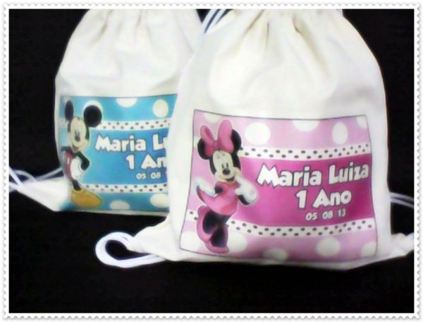 Mochila tamanho 20x20 personalizada